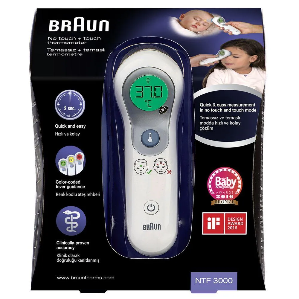 Braun No Touch Plus Forehead Digital Thermometer - White | 12-I