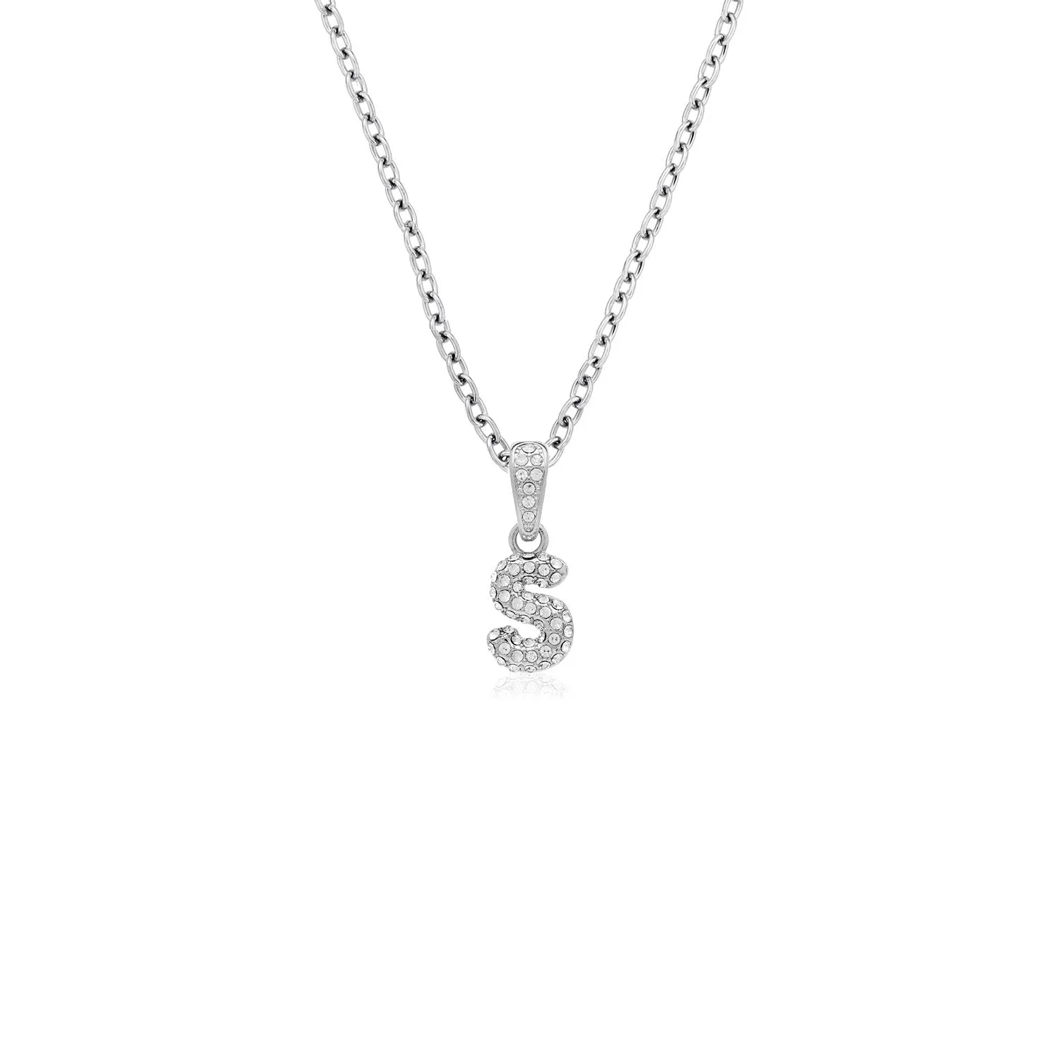 Bubble Initial Necklace (Silver)