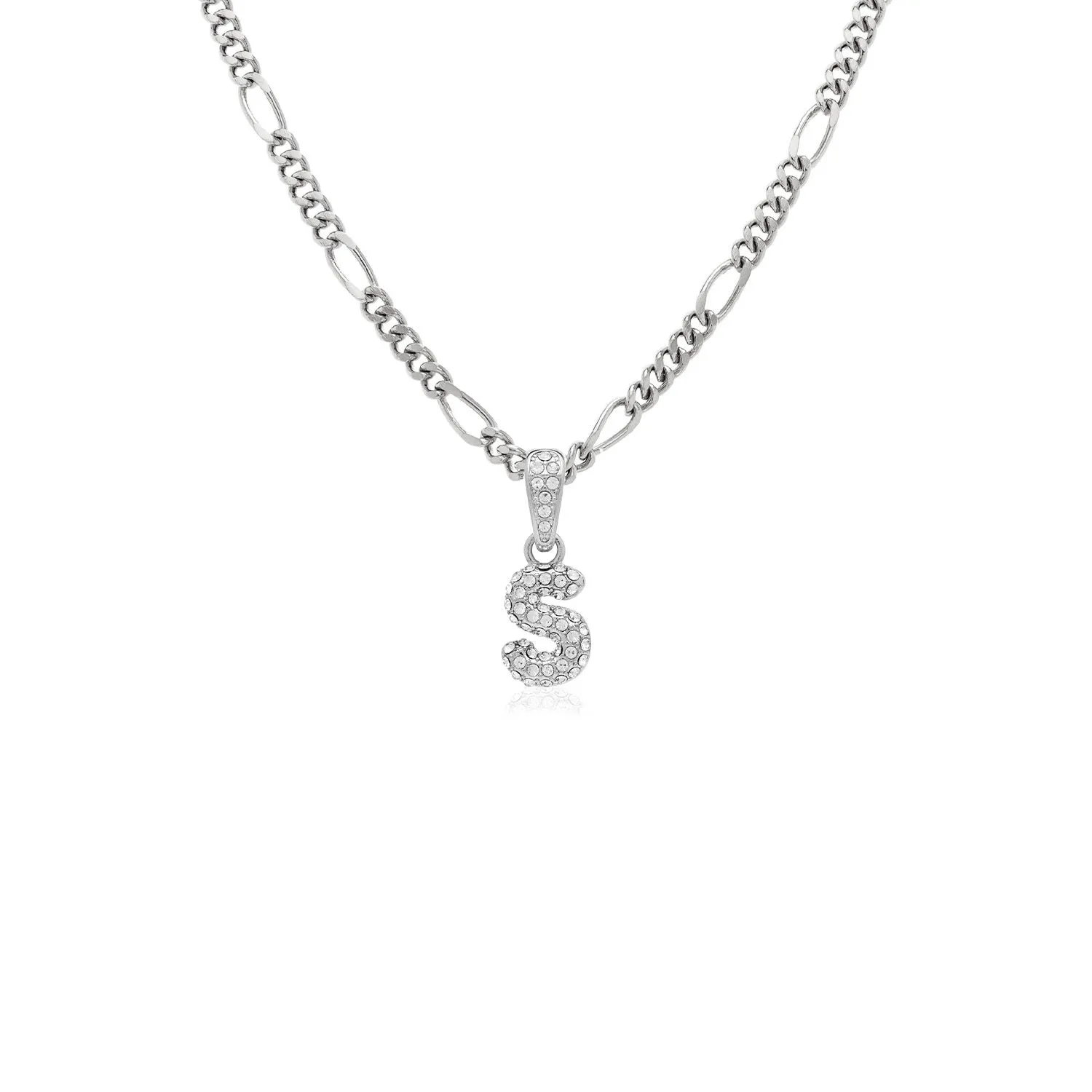 Bubble Initial Necklace (Silver)