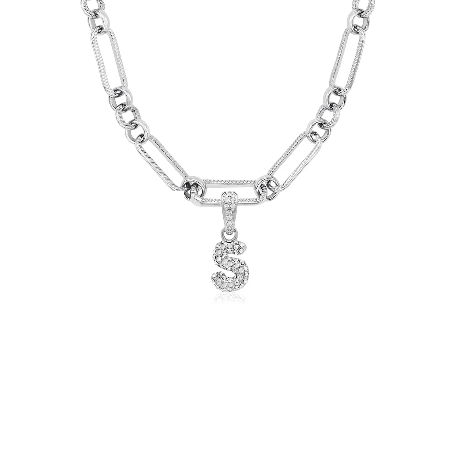 Bubble Initial Necklace (Silver)