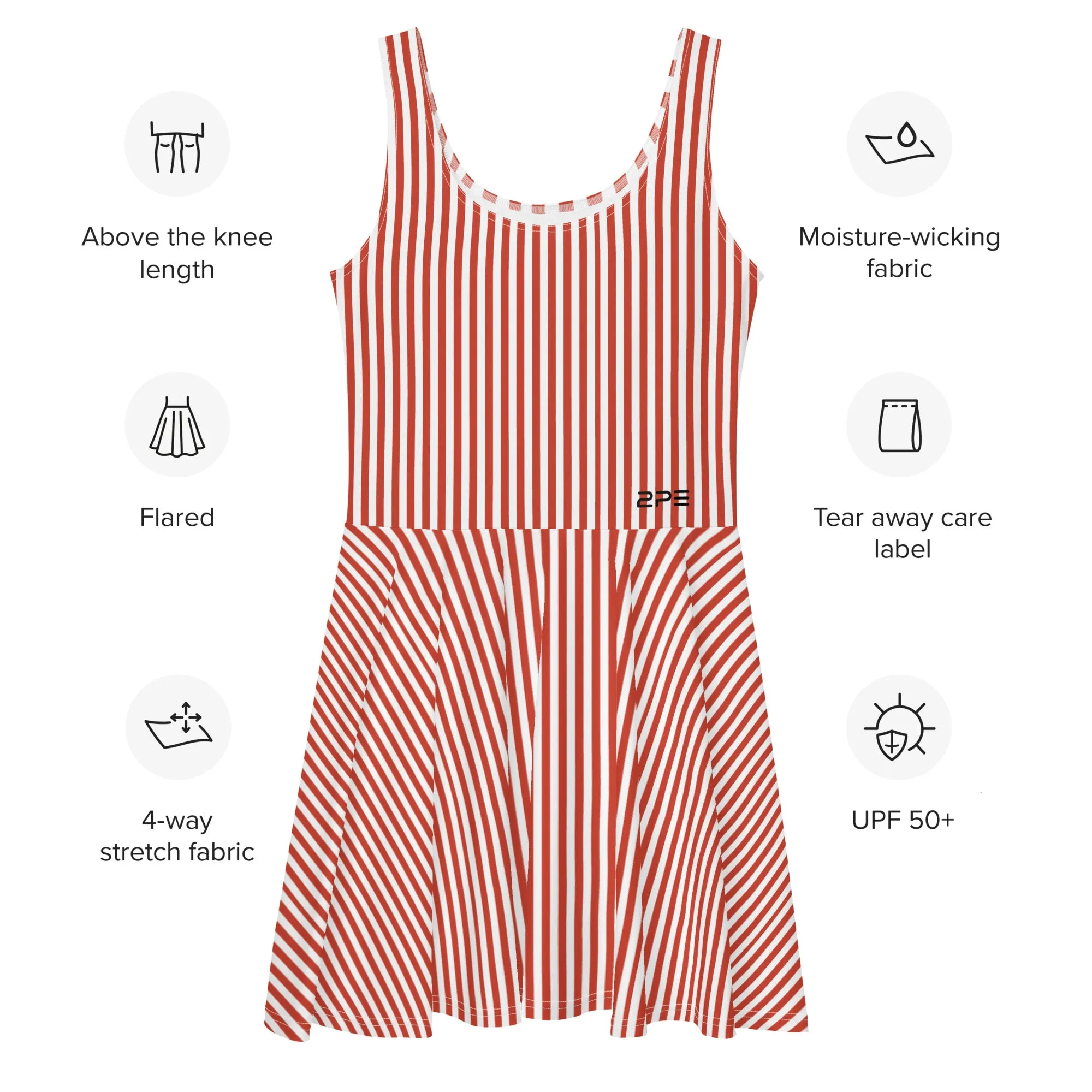 Candy Cane Stripes Tennis Dress