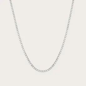 Classic diamond tennis necklace (Lab)