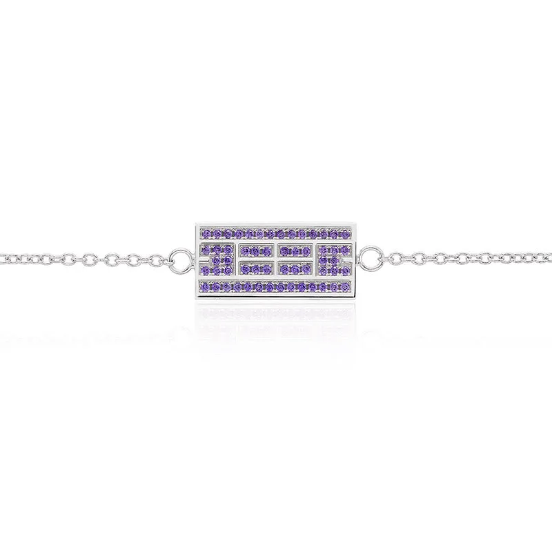 CZ Tennis Court Anklet Small