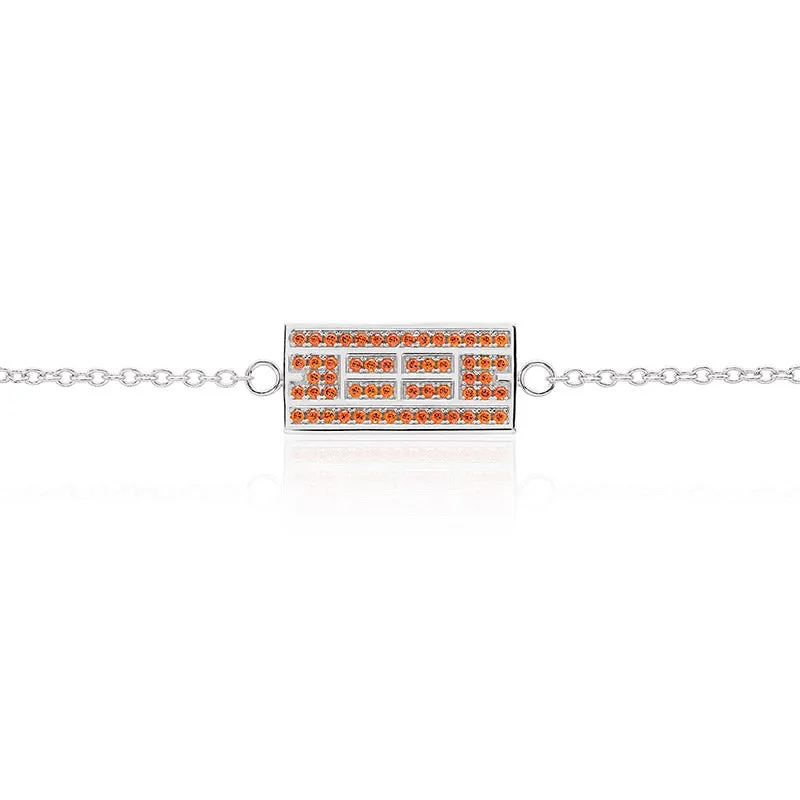 CZ Tennis Court Anklet Small