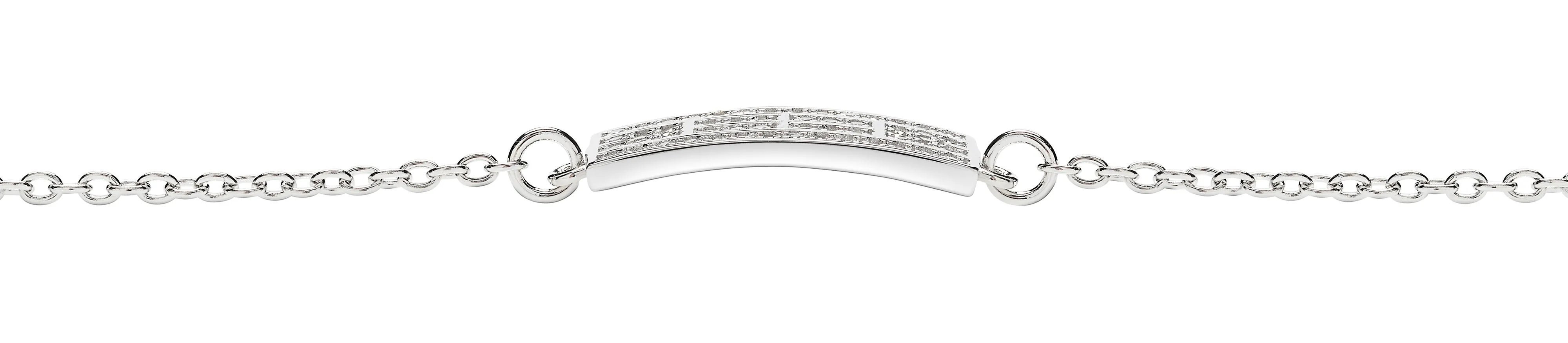 CZ Tennis Court Curved Bracelet Medium