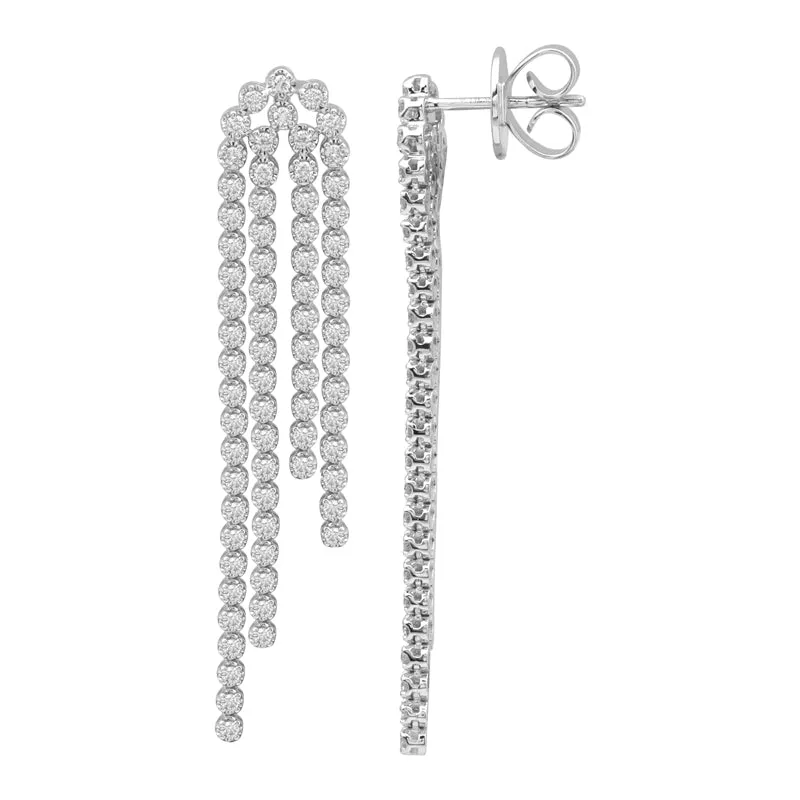 Diamond Double Drop Earrings