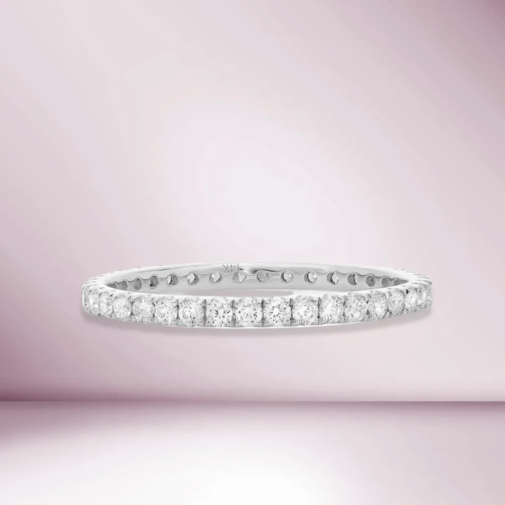 Diamond Eternity Band in 14K Gold, 2.20 mm wide