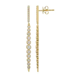 DIAMOND TENNIS DROP EARRINGS