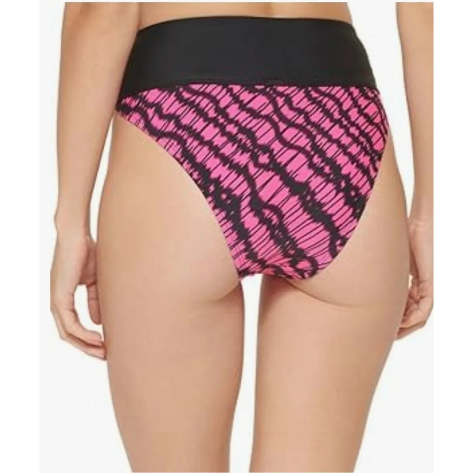 Dkny Women's Printed High Waist Bikini Bottoms Swimsuit XL