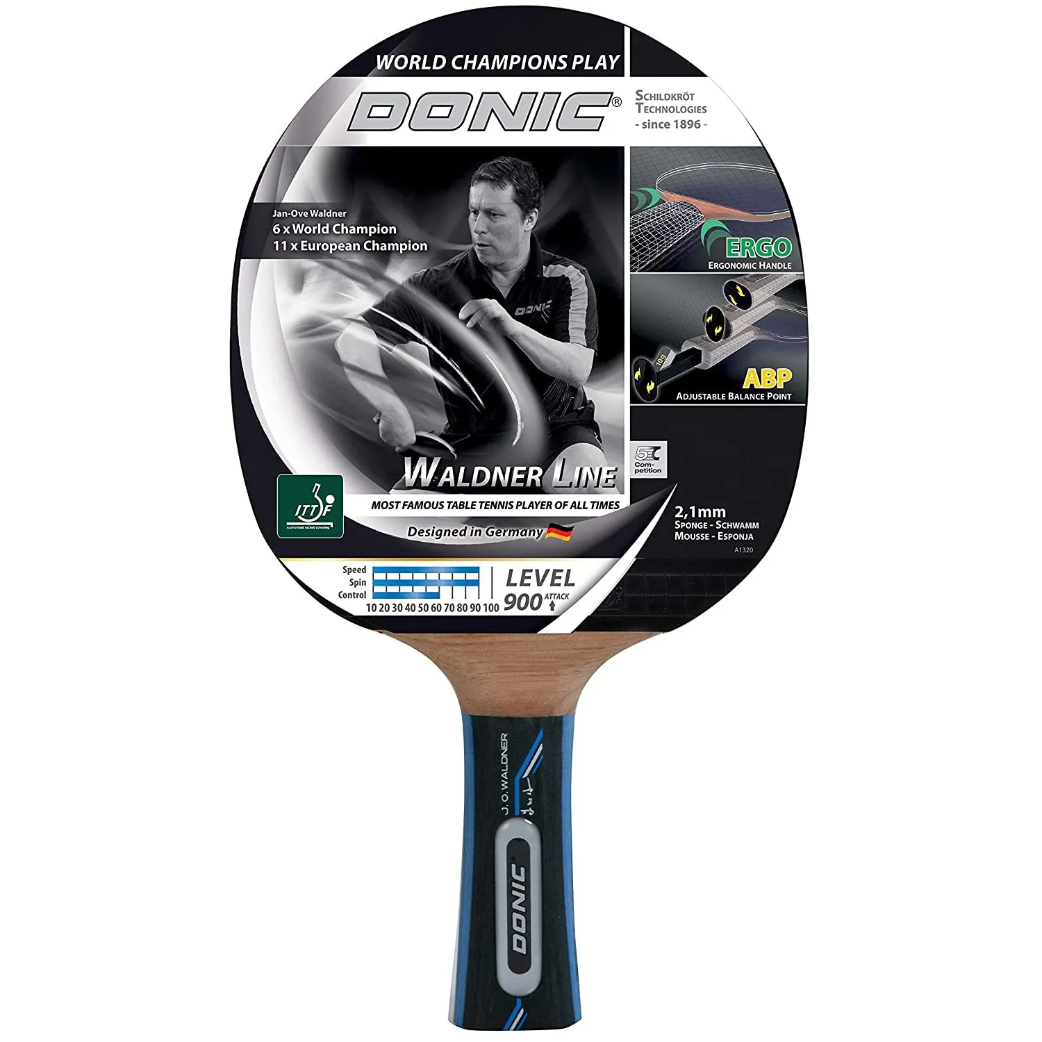 Donic Waldner 900 Table Tennis Bat with Cover