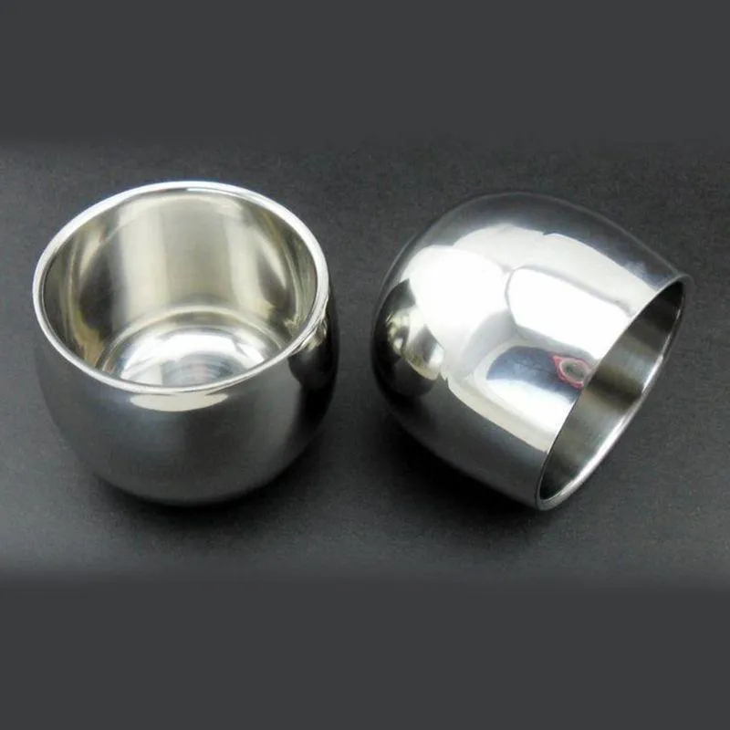 Double Layer Stainless Steel Shaving Brush Bowl