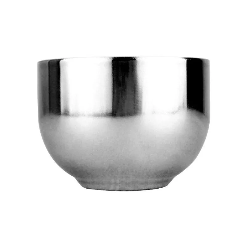 Double Layer Stainless Steel Shaving Brush Bowl