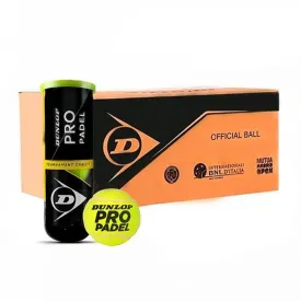 Dunlop Pro Padel Tournament Quality Balls Carton (24 Cans)