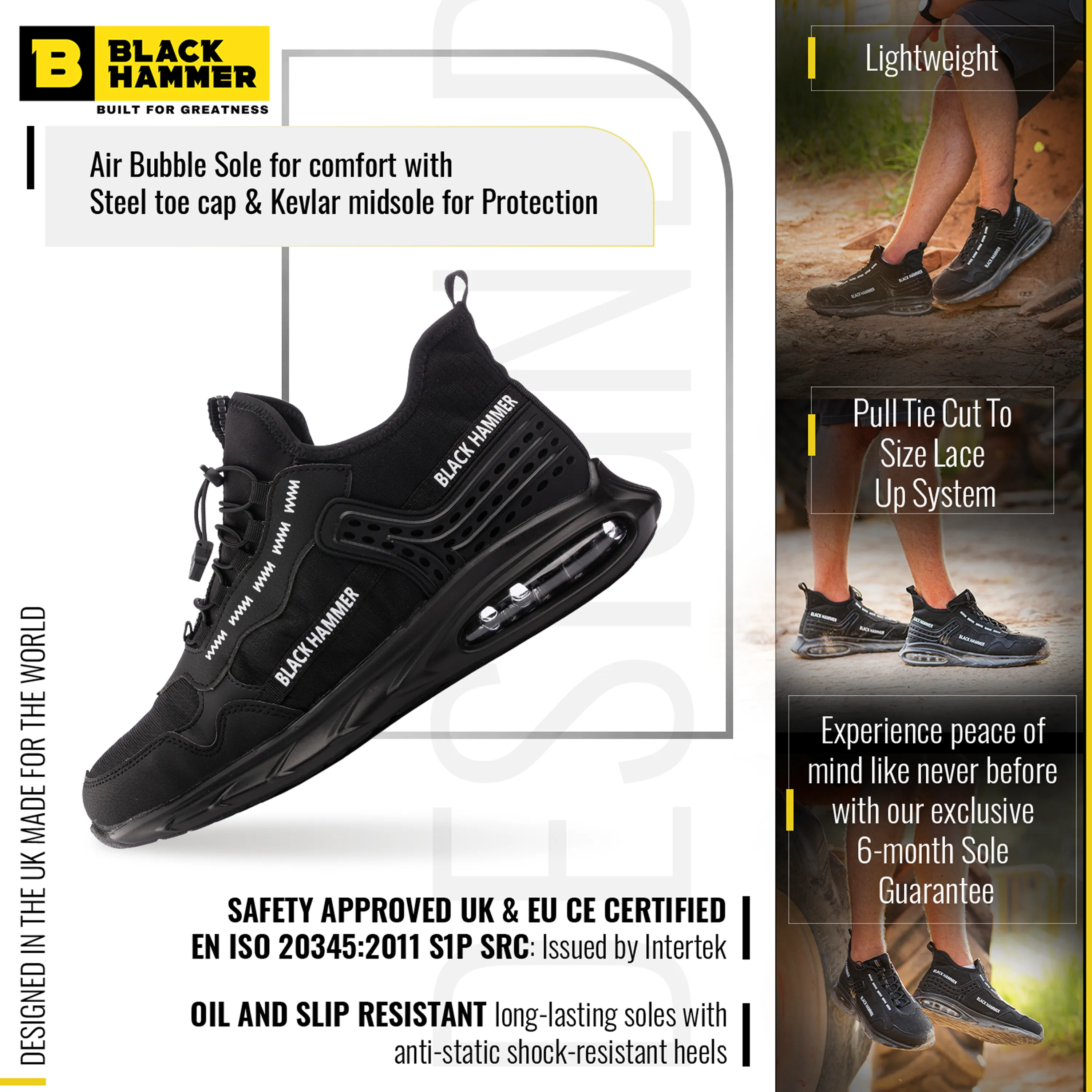 Elevate Runner Safety Trainers with Air Bubble