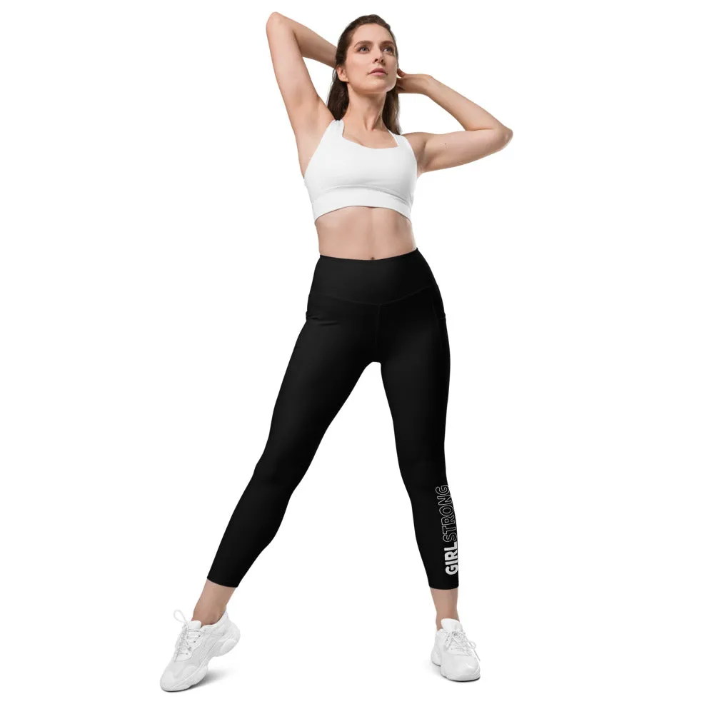 ELEVATED ESSENTIALS, THE PERFECT SIDE POCKET LEGGING BLACK GIRLSTRONG