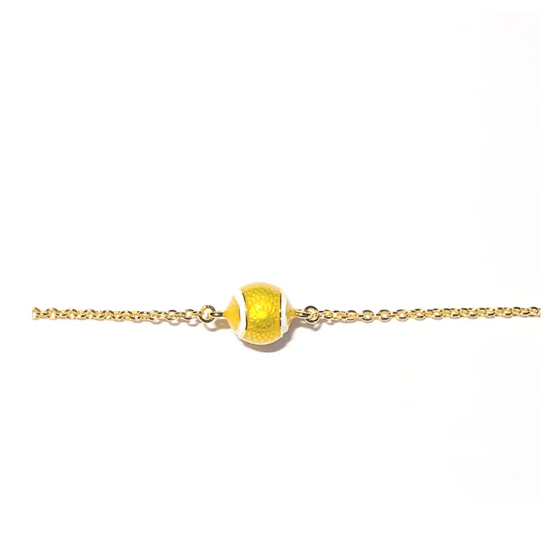 Enamel Single Tennis Ball Bracelet