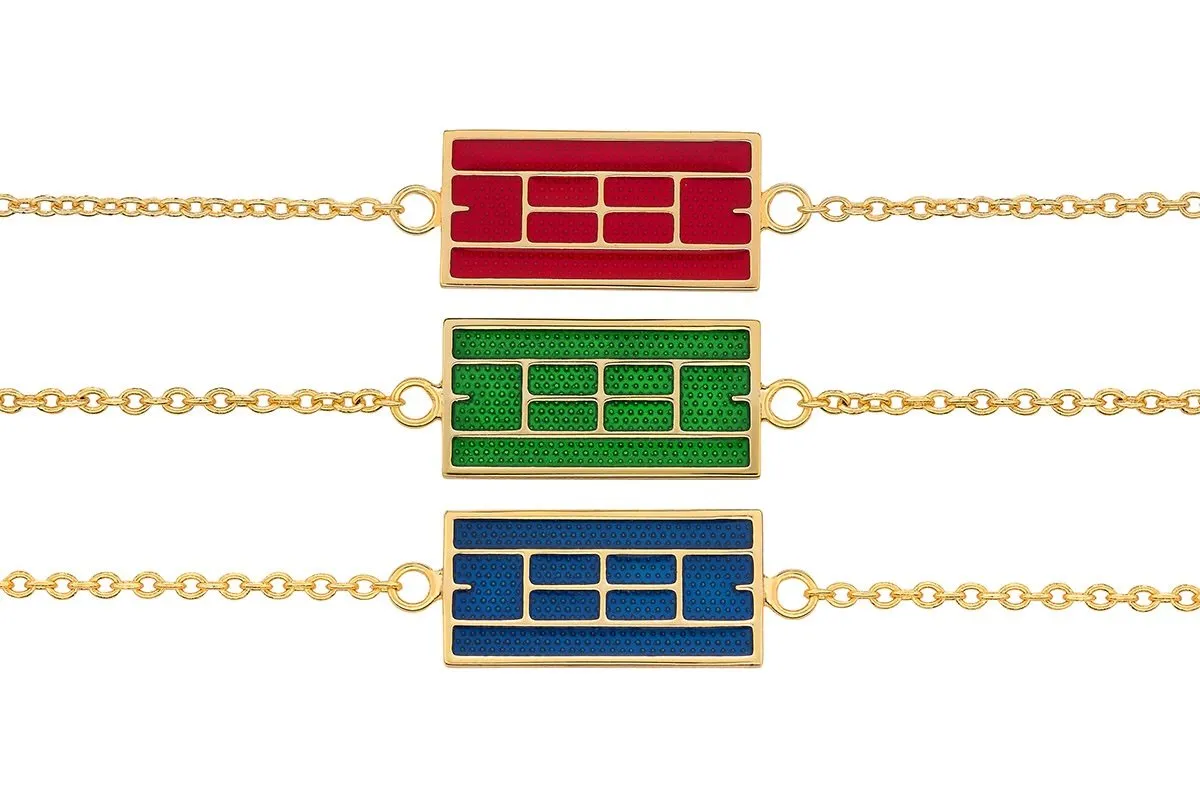 Enamel Tennis Court Bracelet