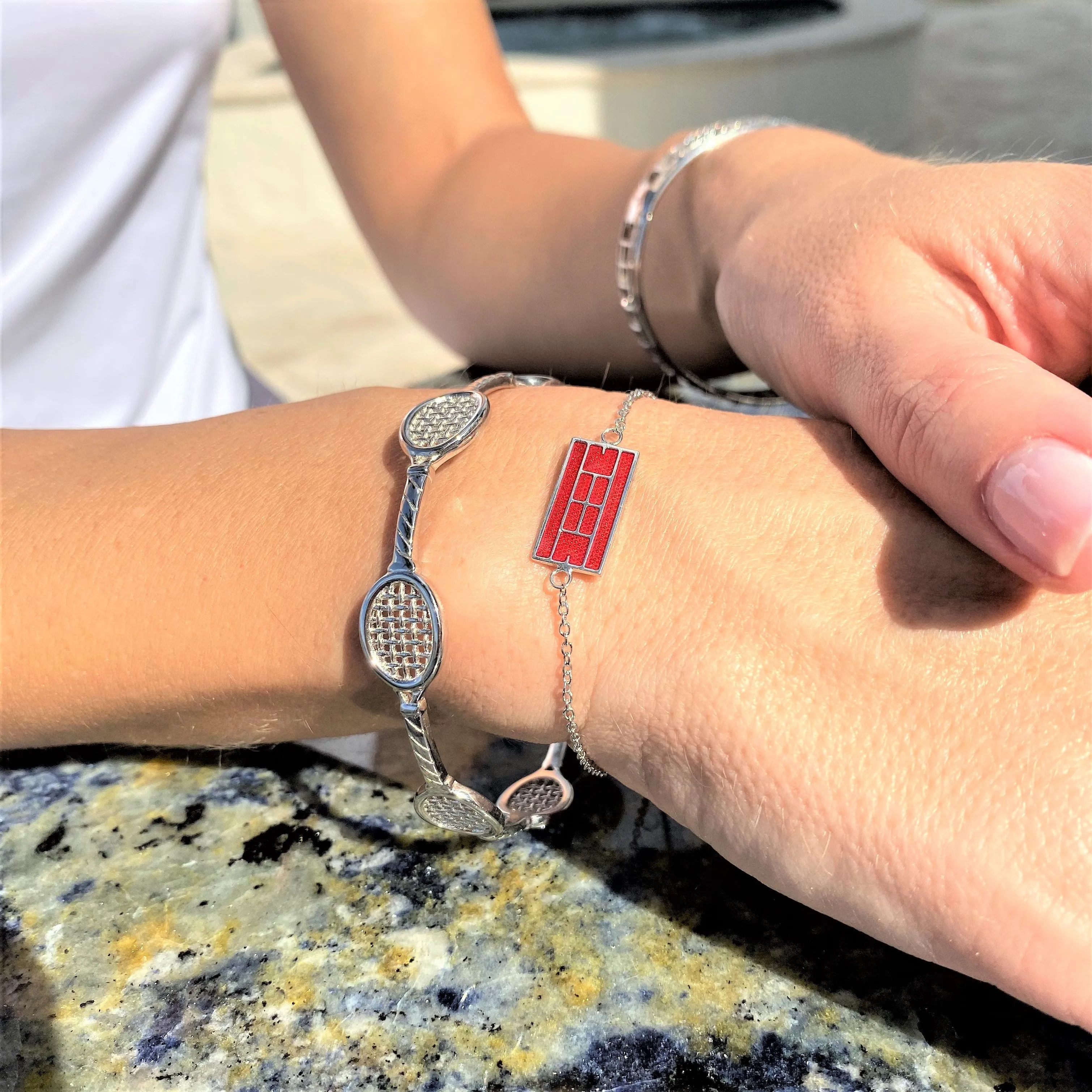 Enamel Tennis Court Bracelet