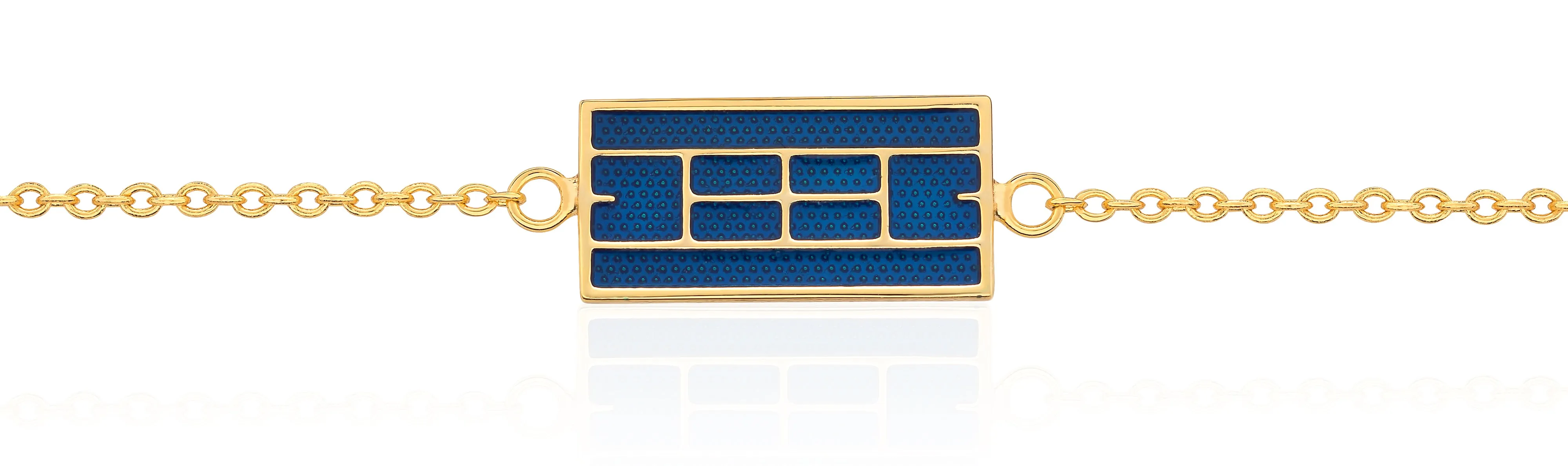 Enamel Tennis Court Bracelet