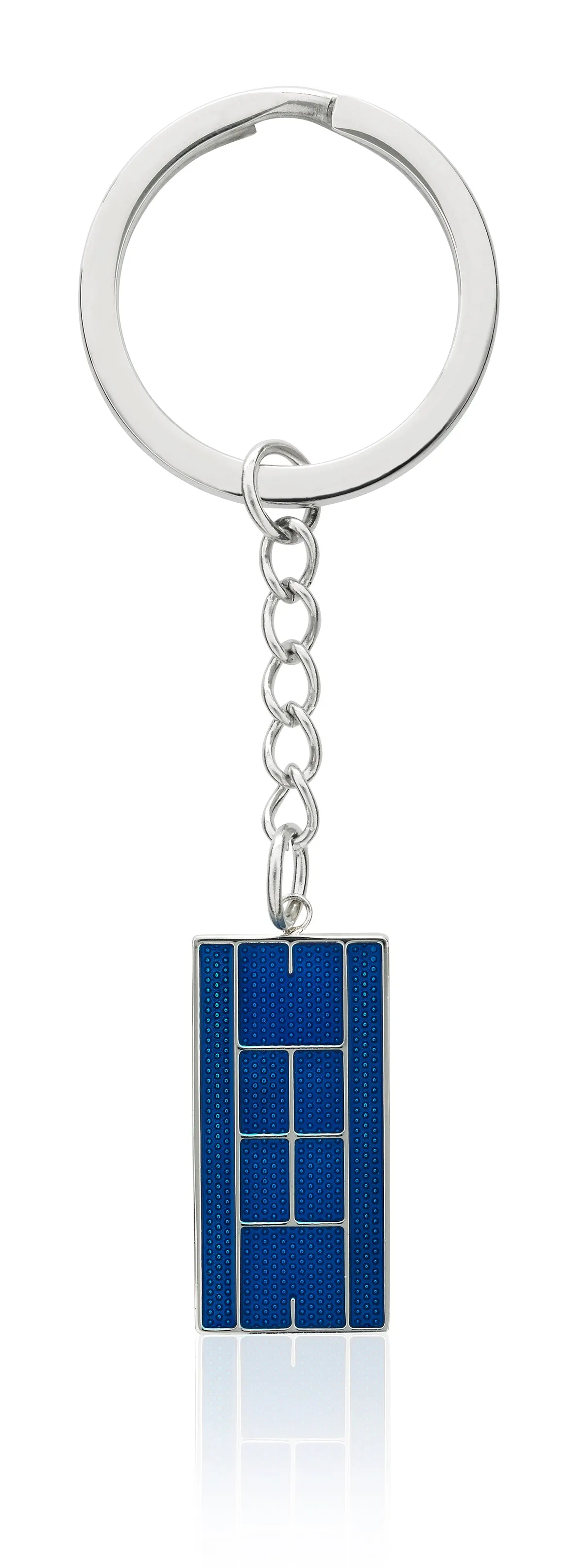 Enamel Tennis Court Key Ring