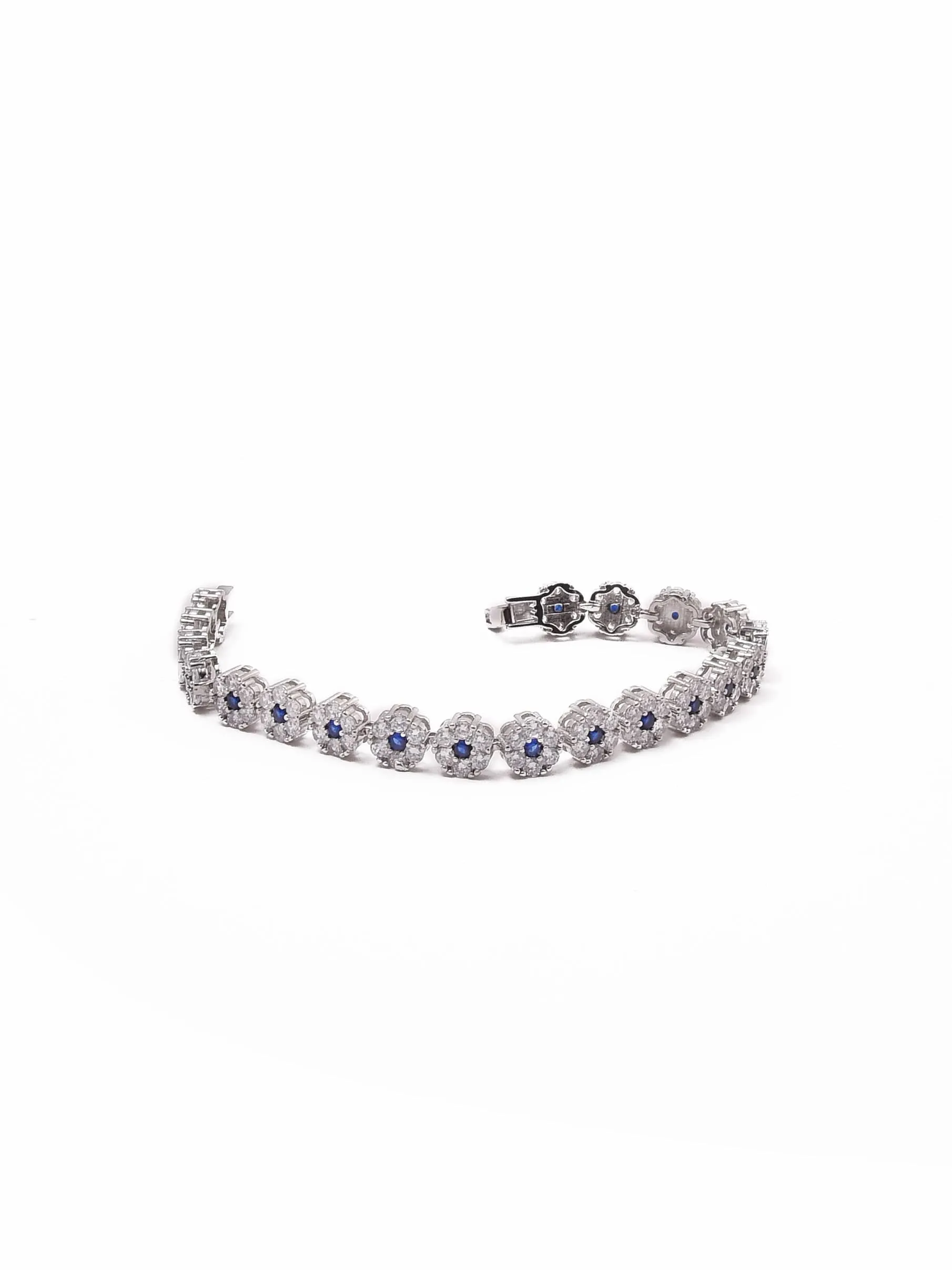 Floral Zirconia Tennis Bracelet