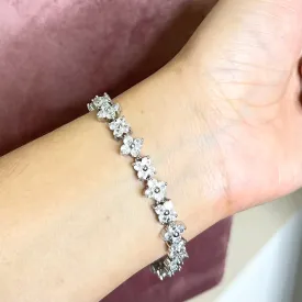 Flower Tennis Bracelet