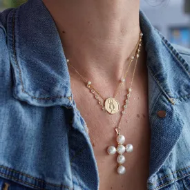 Freshwater Pearls Cross