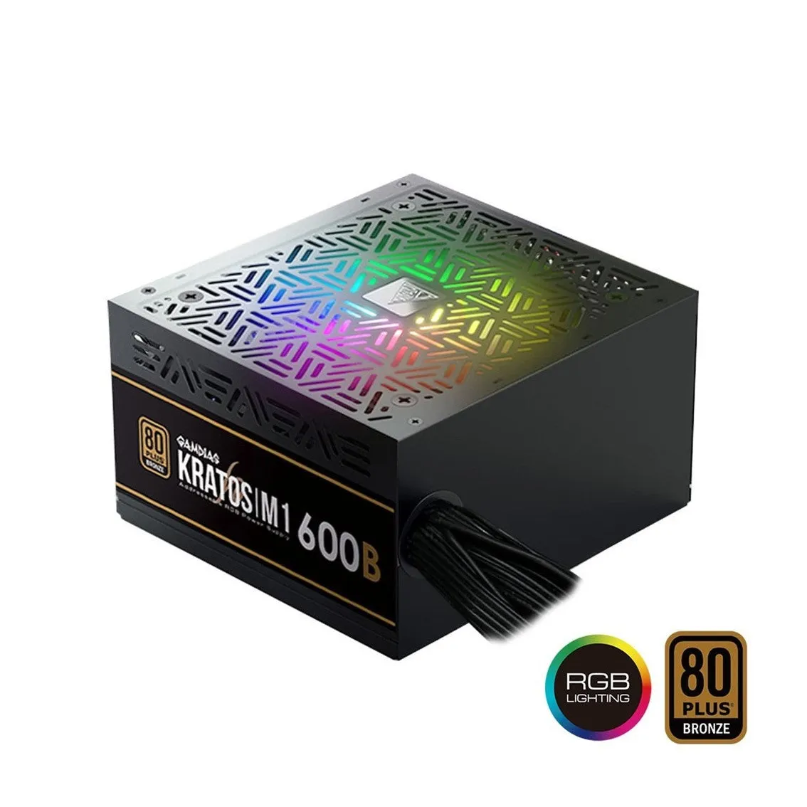 Gamdias Kratos M1 Meets 80  Bronze Efficiency Power Supply Non-Modular RGB (600W / 750W) Power Supply