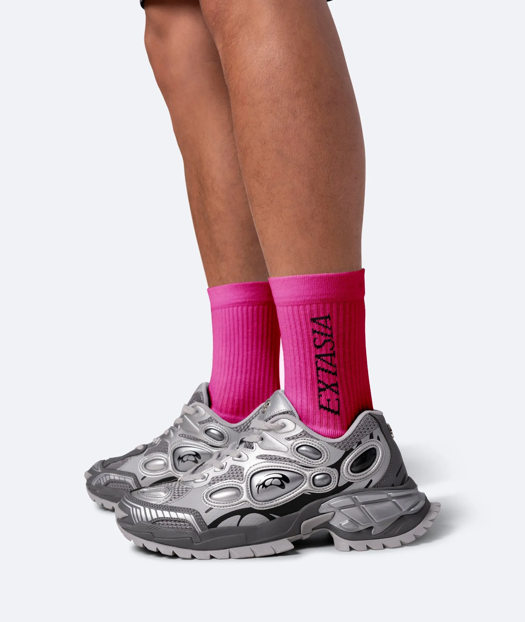 GLAM TENNIS SOCKS - HOT PINK