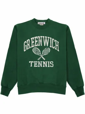 Greenwich Tennis Crewneck in Forest