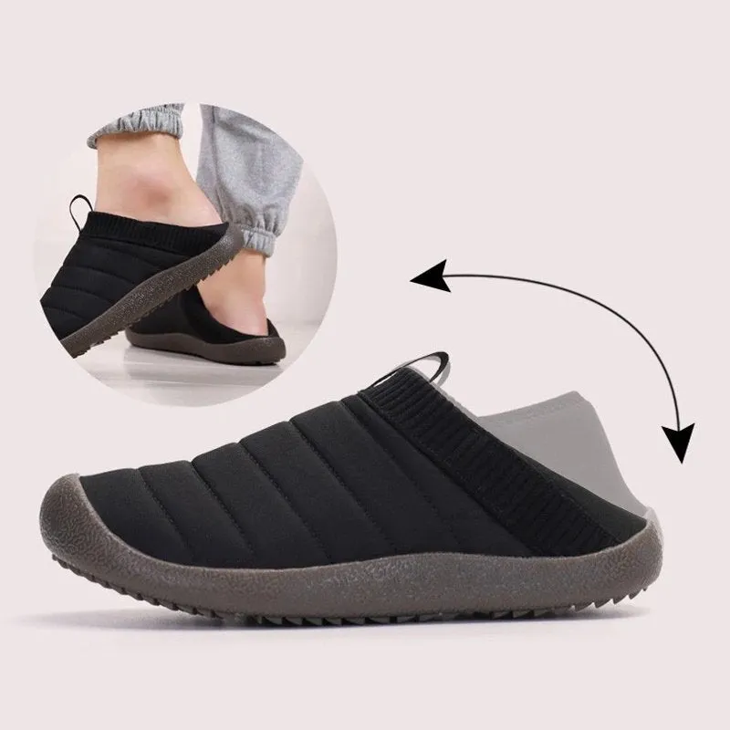 Groovywish Men Fur Slippers Anti-slip Waterproof Indoor Slides