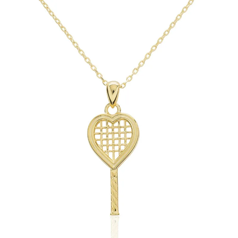 Heart Racquet Pendant Medium