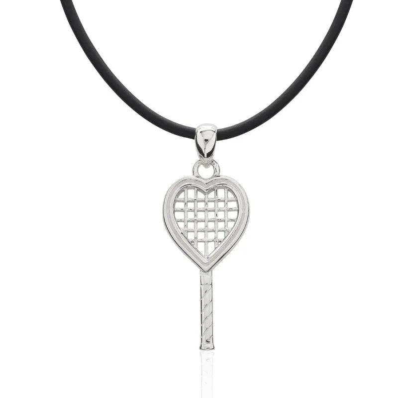 Heart Racquet Pendant Medium