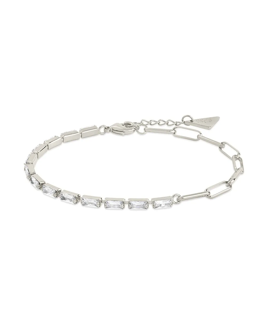 Hunter CZ Tennis & Paperlicp Chain Bracelet