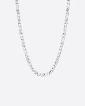 ICE BREAKER CHAIN. - 3MM WHITE GOLD