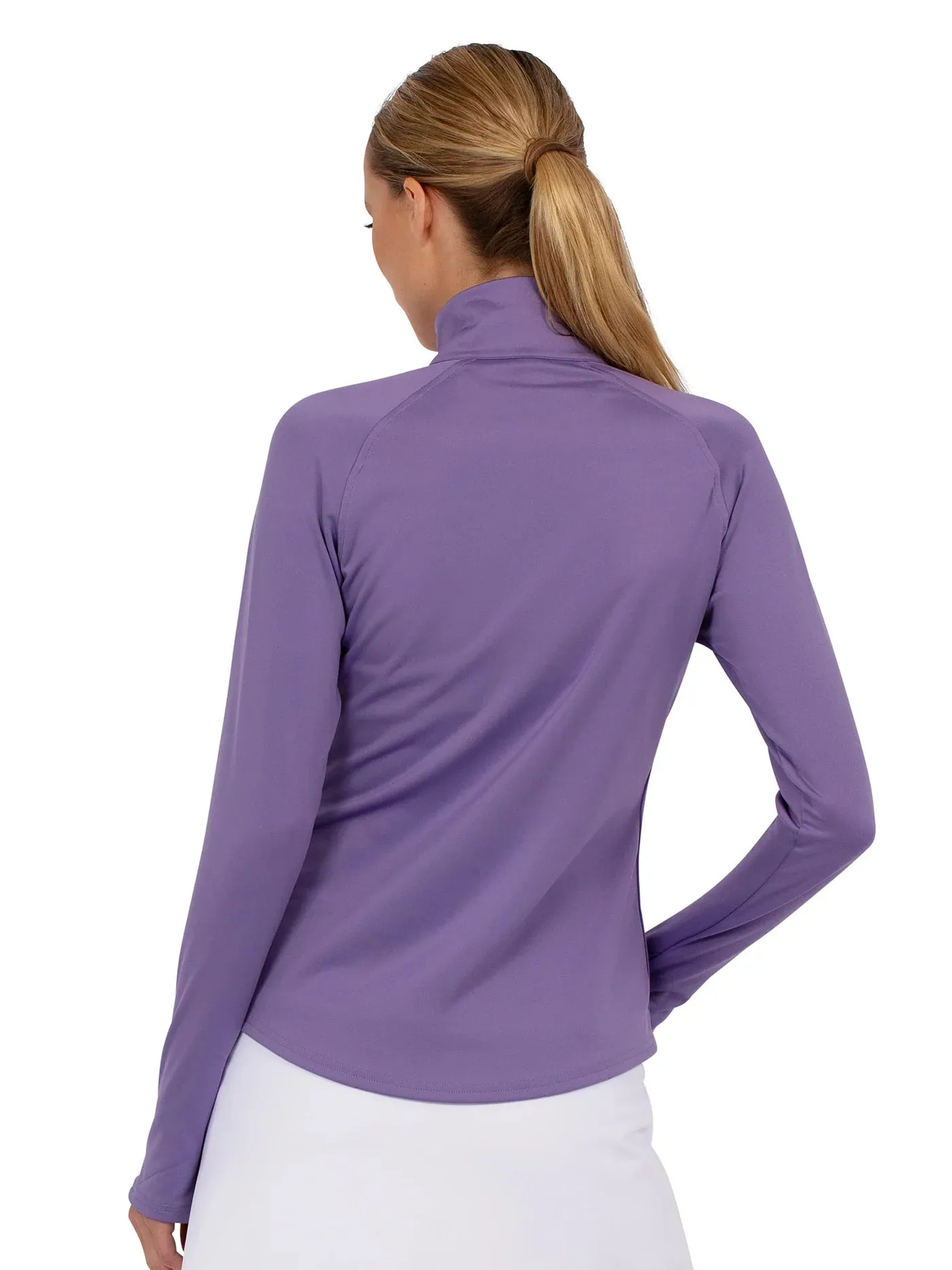 Inphorm Women's Performance Zone Half Zip Pullover Golf Shirt - Lavender Purple