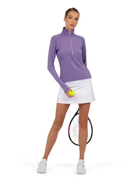 Inphorm Women's Performance Zone Half Zip Pullover Golf Shirt - Lavender Purple