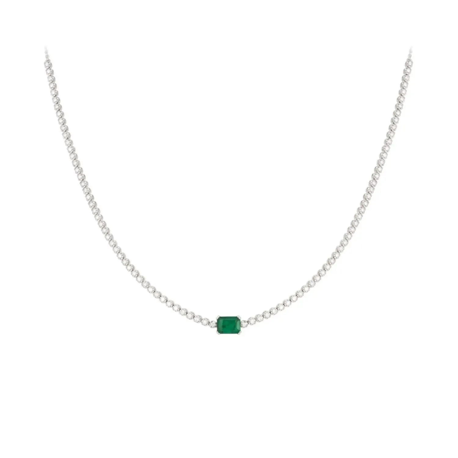 Jenny Emerald Diamond Necklace