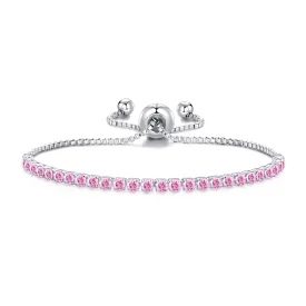 Light Pink Tennis Friendship Bracelet Created with Zircondia® Crystals