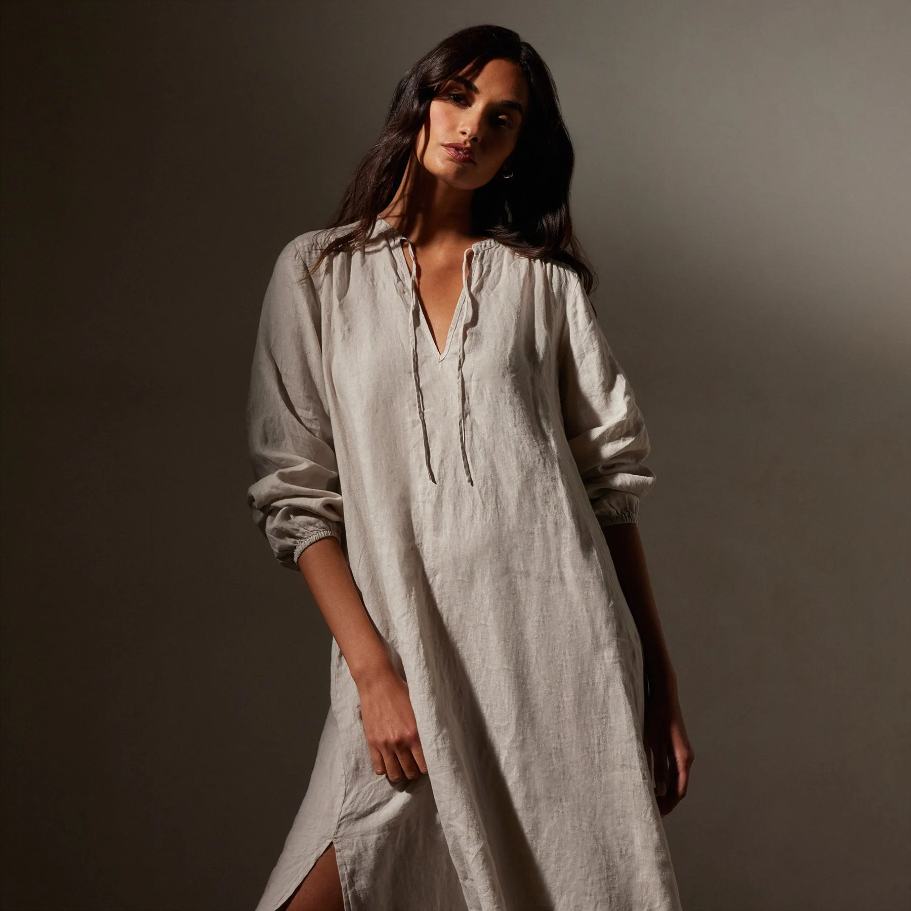 Lightweight Linen Dress - Salt Pigment