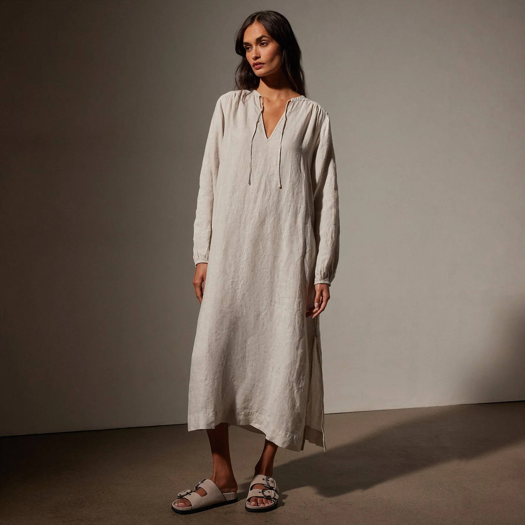 Lightweight Linen Dress - Salt Pigment