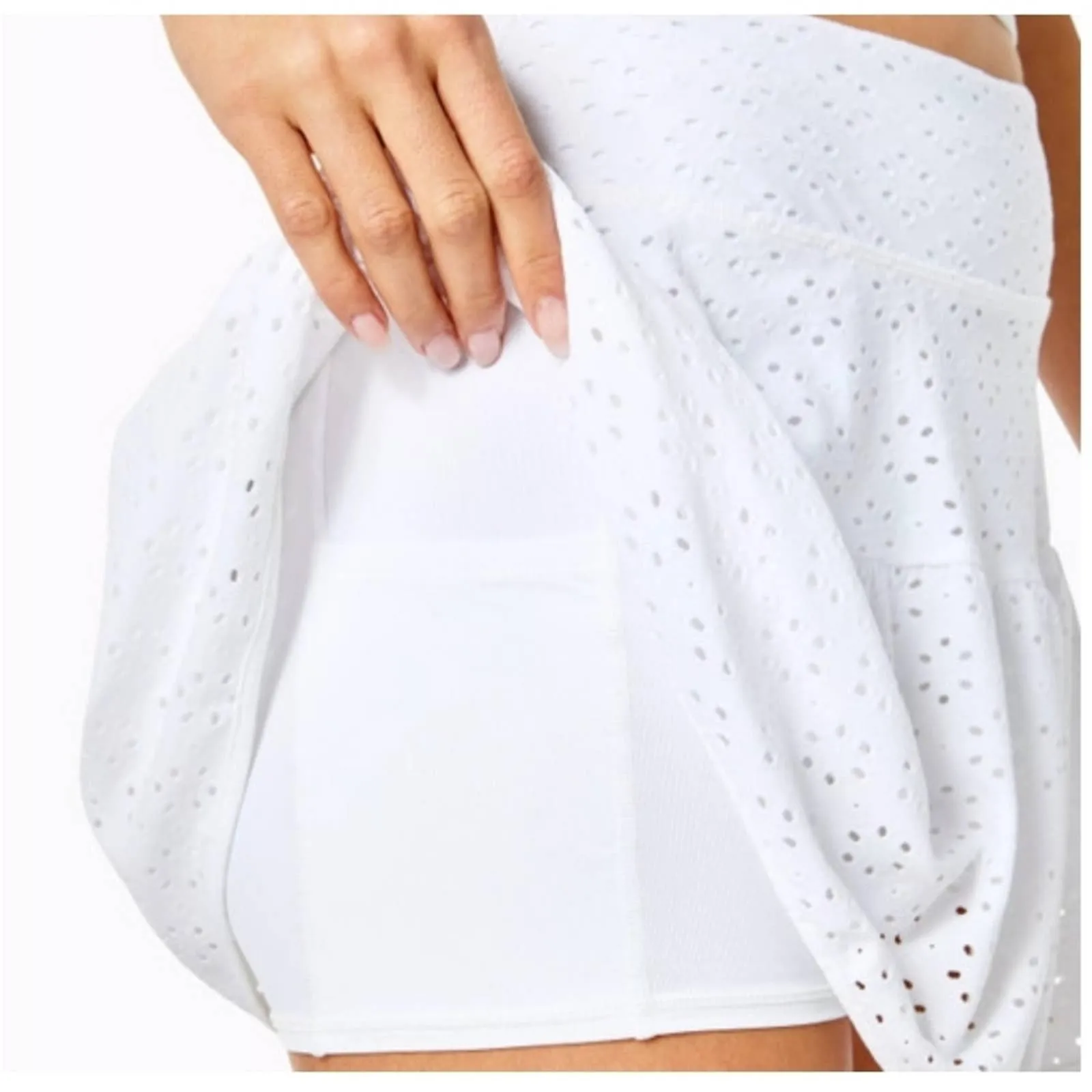 Lilly Pulitzer Luxletic Gardenia Eyelet Skort - Resort White Match Point Eyelet