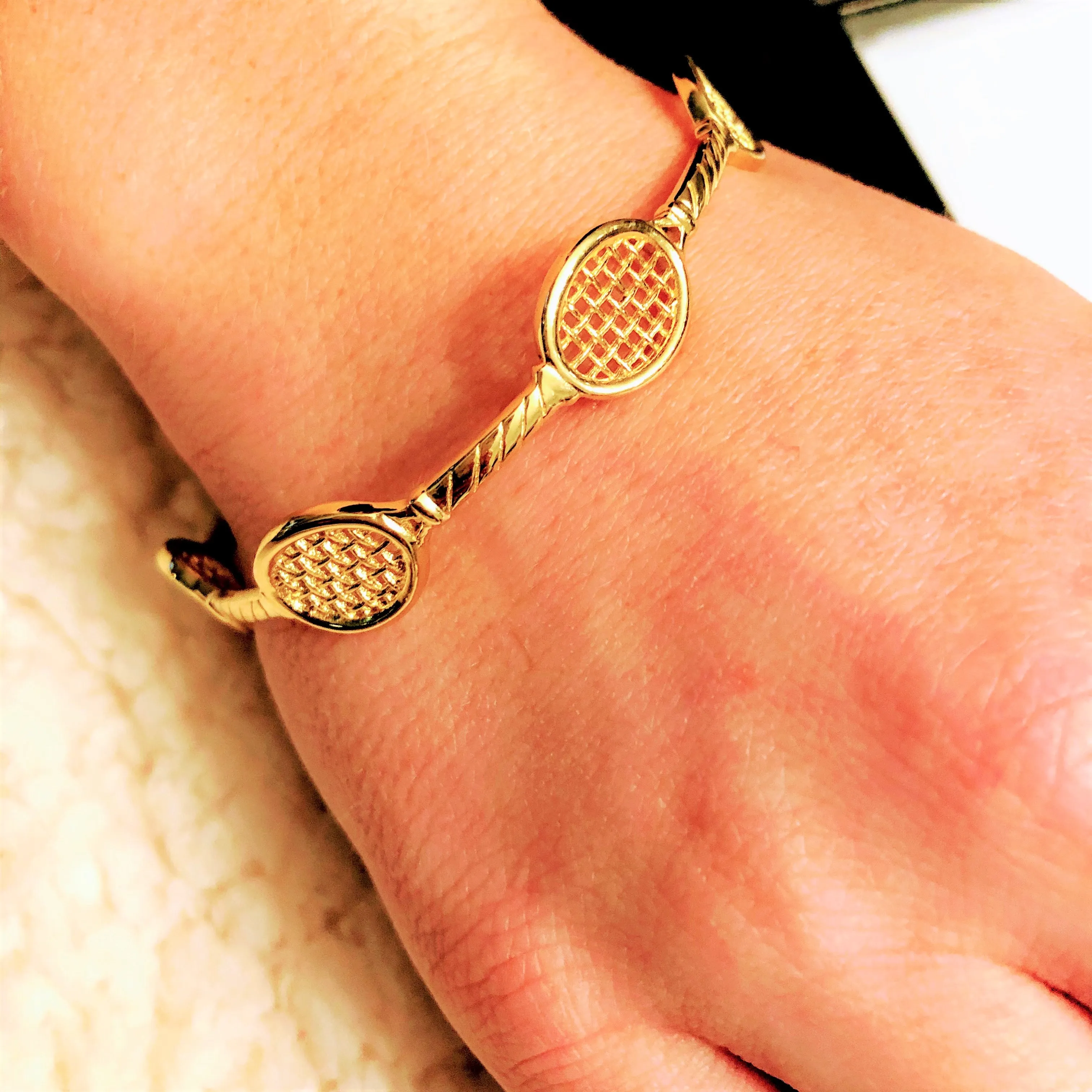 Love Racquet Bangle Bracelet