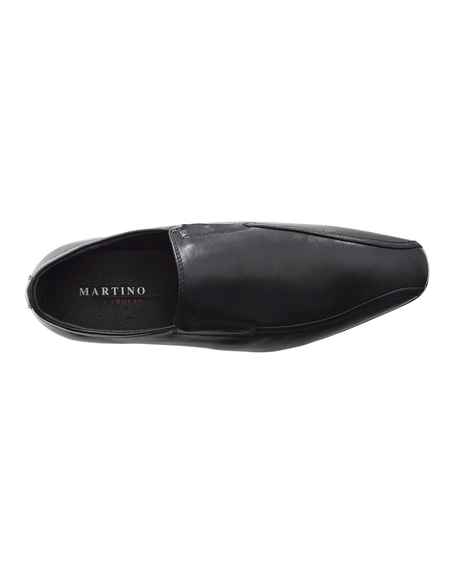 Martino Carolus Black Leather Slip on Shoes