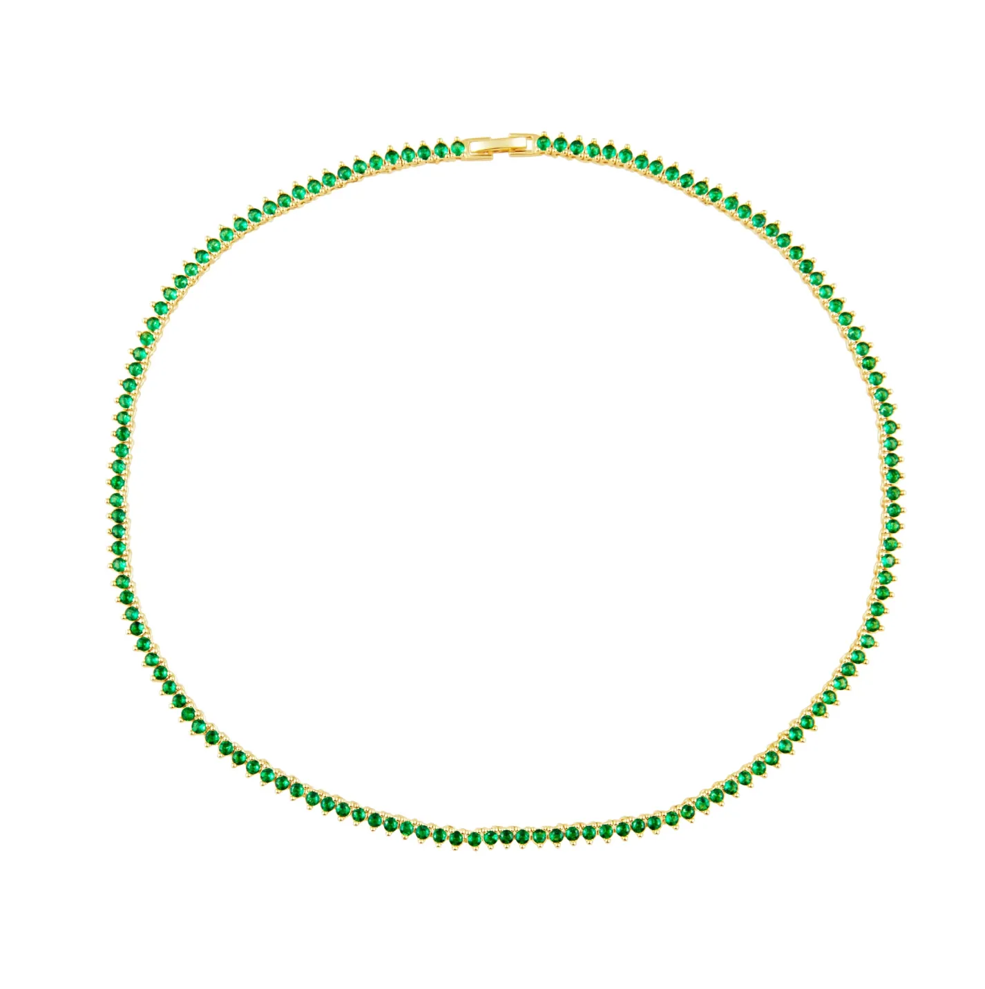 Melinda Tennis Necklace | Emerald