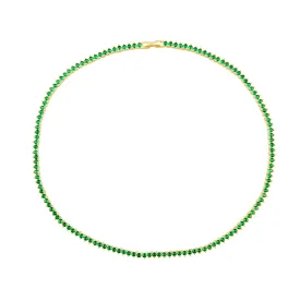 Melinda Tennis Necklace | Emerald