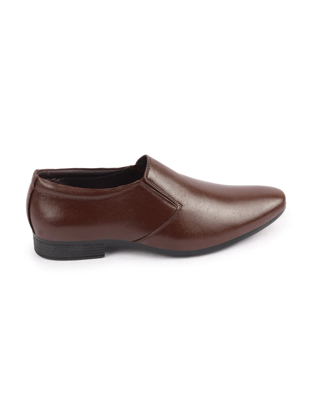 Men Brown Formal Office Slip On Shoes