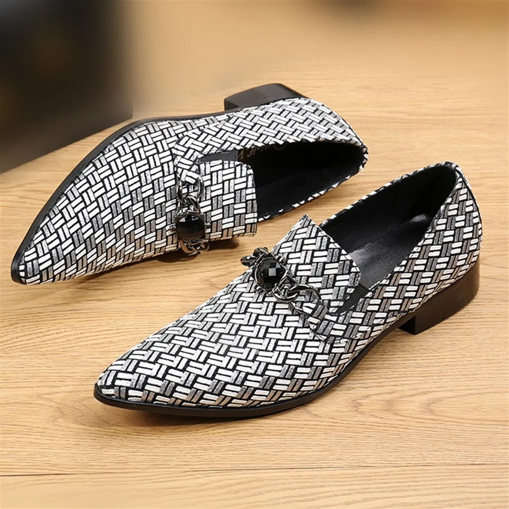 Men Slip On Pointed Oxford Shoes