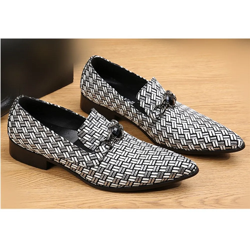 Men Slip On Pointed Oxford Shoes