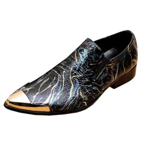 Men Slip On Printed Loafer Shoes